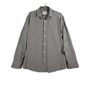 Mizzen Main  XL Trim Fit Blue White Checkered‎ Button Shirt